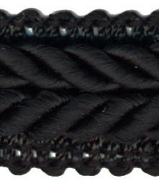 Gimp braid trim Gray Navy Black Ivory 3//4 /" wide Rayon